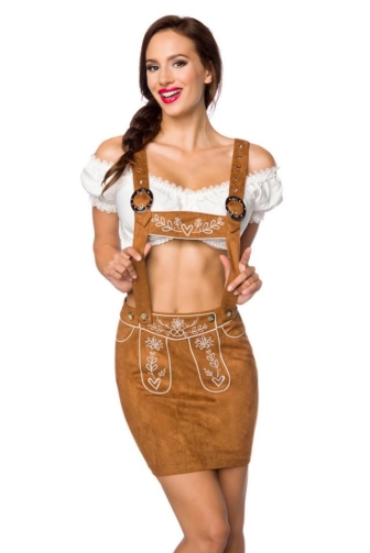 bavarian mini skirt with embroidery