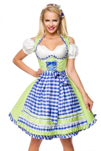 under bust Dirndl with squared apron
