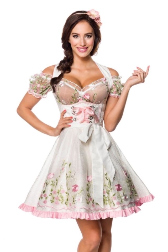 Mini-Brokat-Dirndl incl, blouse with lace