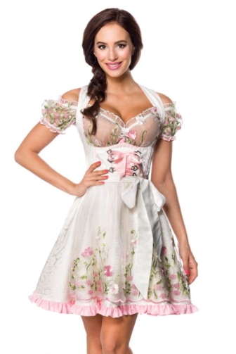 Mini-Brokat-Dirndl incl, blouse with lace